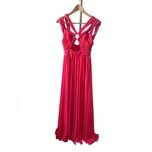 Mac Duggal Keyhole Neckline Sheath Maxi Dress